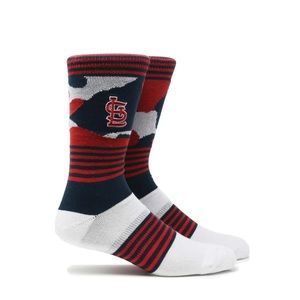 PKWY Men’s St. Louis Cardinals Camo Crew Dress Socks Size Large